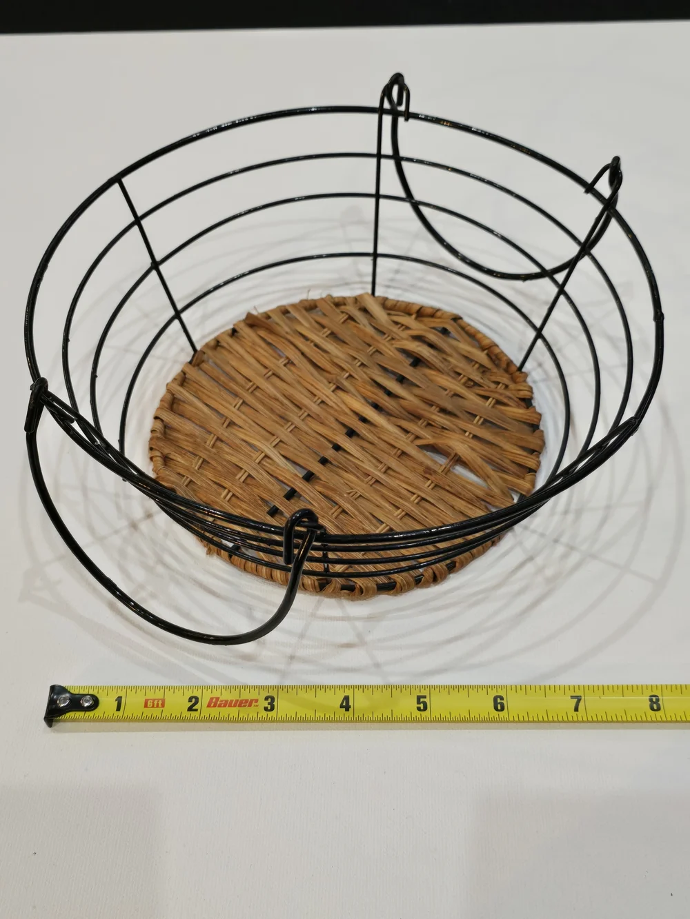 Black Metal Wire Fruit Basket with Handles - Home Accents #671